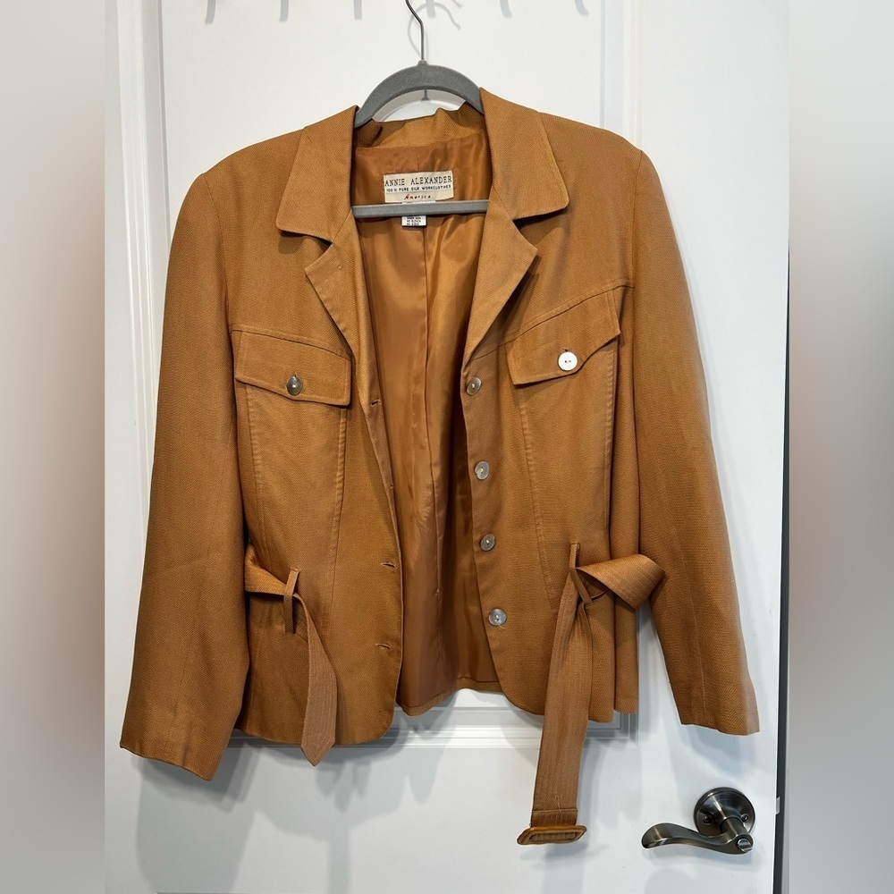 Annie Alexander Pure Silk Lightweight Jacket Size Small